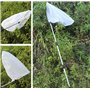 Filet de pêche télescopique pour insectes et papillons - Avec anneau de 28 cm - Poignée extensible jusqu'à 93 cm