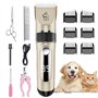 NWOUIIAY Tondeuse Chien Professionnel IPX7 Charge Rapide Tondeuse pour Chien Sans Fil à 5 Vitesses à Faible Bruit avec Ecran LCD