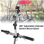 Samfox Porte Parapluie Fauteuil, Parasol Ajustable pour Parapluie 360 ° Support de Fauteuil Roulant Accessoire pour Vélo Connect