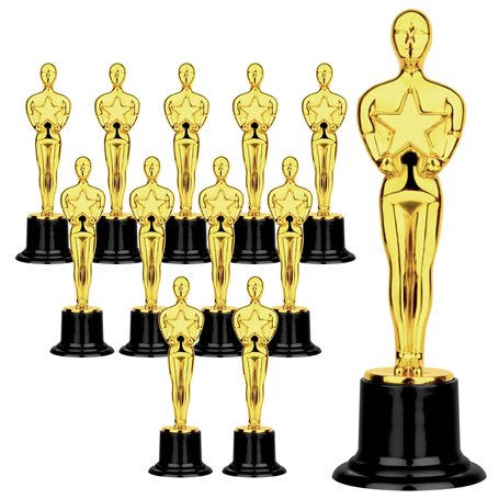 12 Pièces Trophée Statuette Trophée Football Trophee Personnalisable Trophées en Plastique Mini Champions Trophée pour Football