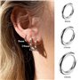 VZUHSW 3 Paires Boucles d'oreilles Créoles en Acier Inoxydable Boucles d'oreilles Cercles Cartilage Anneaux de Nez Lèvres pour F
