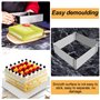 DURANTEY Cadre Patisserie en Acier Inoxydable 15 à 28 cm Réglable Moule Gateau Carré Extensible Moule Carré Patisserie Antirouil