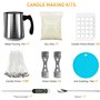NOPWOK Kit de fabrication de bougies - Soy Wax DIY - Adulte - Pot de 900 ml - Bougies autocollantes - Support de mèche - Thermom