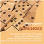 WOODENFUN Lot de 28 dominos Montessori - Pour enfants et adultes - En bois