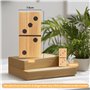 WOODENFUN Lot de 28 dominos Montessori - Pour enfants et adultes - En bois