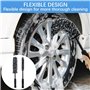 DNDGDLUA Lot De 2 Brosses à Jantes en Microfibre, Brosse Pliable pour Pneus De Voiture pour Un Nettoyage en Profondeur en Douceu