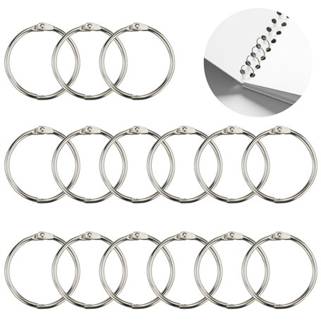 Lot de 20 anneaux de reliure en métal de 30 mm de diamètre intérieur