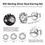 925 Zircon Cubique Clous D'oreilles Hypoallerg