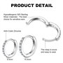 Yorgewd 5 Paires Boucles en Argent Sterling 925 Ensemble pour Femme 8.5mm/10.5mm, 925 Zircon Cubique Clous D'oreilles Hypoallerg