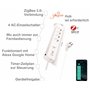 UseeLink Zigbee Power Strip Surge Protector 16A 3500W Fonctionne avec Alexa Home Assistant 4 Prises AC Commutateurs individuels 
