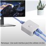 CERRXIAN Commutateur réseau 2 ports, RJ45, sélecteur de commutateur réseau 2 ports, 100 m 2 en 1 ou 1 en 2 sorties