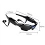 Hereta Lunettes de Soleil Bluetooth 5 m avec Carte Micro SD Extensible jusqu'à 32 Go avec MP3 + Bluetooth + Appareil Photo + Fon