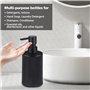 2 pezzi Distributeur Savon Flacon Distributeurs de Savon Plastique Noir Mat Distributeur de Savon pour Salle de Bain et Cuisine 
