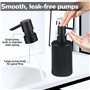 2 pezzi Distributeur Savon Flacon Distributeurs de Savon Plastique Noir Mat Distributeur de Savon pour Salle de Bain et Cuisine 