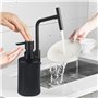 2 pezzi Distributeur Savon Flacon Distributeurs de Savon Plastique Noir Mat Distributeur de Savon pour Salle de Bain et Cuisine 