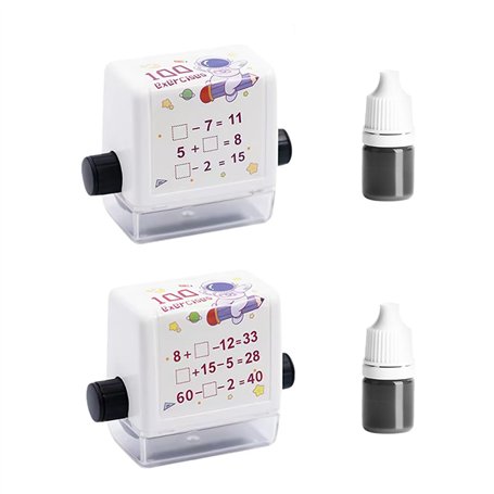 NYGGTYK Lot de 1 rouleau de sceau de mathématiques - Sceau de rouleau de calcul - Sceau de numéro de rôle pour enseignant - Réut