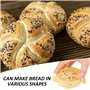 Machine à pain 3 pièces - Moule à pain - Moule à croissant - Outils de cuisson - Coupe-pain - Moule en plastique - Coupe-croissa