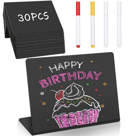 Ezvsevuo 30 pièces Mini Tableau Noir