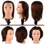 DaizySight Tete a Coiffer Professionnel Homme avec 100% Cheveux Naturels Humains, Tete Maleable Coiffure, Tête D’exercice Manneq