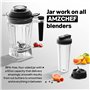 AMZCHEF 2-EN-1 Blender Mixeur 1800W | Blender Professionnel 1,85L et Mini Mixeur Smoothie 600ml | Blender Mixeur Puissant avec P