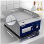 TAIMIKO Plancha Électrique Professionnelle Plaque de barbecue en Acier Inoxydable Plaque de Gril en Fonte lisse 50-300 ℃