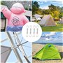 4 Pcs Boucle de Corde de Ressort de Tente Tendeur Voile Ombrage en Acier Inoxydable Ressort Voile D'ombrage Tendeur Ressort Bouc