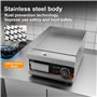 DULNICE Plancha Électrique Professionnelle en Acier Inoxydable, Commerciale Plancha de Cuisson Grill electrique，220-240V