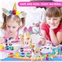 Licorne Jouet Fille Kit de Peinture, Licorne Jouet Créatif Ensemble D'artisanat à Colorier 3D Peinture Activités Manuelles, Lico
