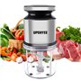 Hachoir électrique 400W Hachoir a Viande avec 4 lames et 600ML Bol acier inoxydable Electrique Mini Mixeur Robot Cuisine pour Ve