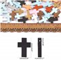 CHENNAN 50 Pcs Pendentif Croix En Bois Minni Croix en bois crucifix Croix Breloques Croix Bois Perles DIY Mini Croix Charmes Cro