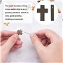 CHENNAN 50 Pcs Pendentif Croix En Bois Minni Croix en bois crucifix Croix Breloques Croix Bois Perles DIY Mini Croix Charmes Cro