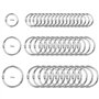 100 Pièces Anneaux de Reliure 25mm/30mm/35mm Reliure Anneaux Métalliques Bagues de Livre Anneaux de Classeur Porte-clés pour Cah