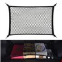 Filet de Rangement 80x100cm Peut Être Étendu Jusqu'À 210×140cm Filet Coffre Voiture Filet de Rangement Coffre avec 4 Crochets Ha