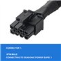YieJoya Câble PCIE pour Seasonic, PSU 8 pin mâle vers double PCIe 8pin (6+2) mâle pour Seasonic Modular Power Supply (65cm)