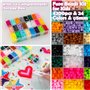 MXTIMWAN 4200 Perles à Repasser, 24 Couleurs Perle à Repasser Mini 5mm, Fusible Perles Bricolage Enfants, avec Plaques, Accessoi
