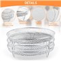 3 Pièces Grilles pour Friteuse, Accessoires pour Friteuse à Air, Grille de Friteuse à Air en 304 Acier Inoxydable, pour Friteuse