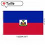 Drapeau Haïtien 150 x 90cm Drapeau Haïti 5 x 3ft Grand Drapeau Haïtien en Avec œillets en Métal Célébrations à Intérieur Extérie