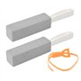 2 pièces Brosse de toilette en pierre ponce Nettoyage Dure WC +1 pièce outil de nettoyage pour le tuyaux d'évacuation Nettoyage