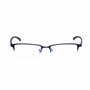 JoXiGo Lunettes Anti Lumière Bleue Homme Rectangulaire Demi-Cadre Montures de Lunettes de Vue Métalliques Frame Lens Transparent