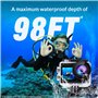 Aviner Action Cam 4K Caméra sous-Marine étanche 40 m Ultra HD 20 MP 170 degrés Ultra Grand Angle WiFi stabilisation Glace avec 2