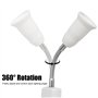 Hoembpn Lampe Douille E27 avec Interrupteur,Adaptateur Prise EU Plug avec Bras 20cm 360 réglable pour E27 LED Ampoule,Lampe de C