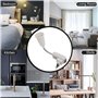 Hoembpn Lampe Douille E27 avec Interrupteur,Adaptateur Prise EU Plug avec Bras 20cm 360 réglable pour E27 LED Ampoule,Lampe de C