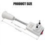 Hoembpn Lampe Douille E27 avec Interrupteur,Adaptateur Prise EU Plug avec Bras 20cm 360 réglable pour E27 LED Ampoule,Lampe de C