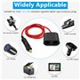 Hoembpn Adaptateur de Prise Allume-Cigare de Voiture 180W Haute Puissance 1 à 2 Voiture Allume Cigare Socket 18AWG,12V/24V Doubl