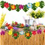 SLAXJNE 60 Pièces Décorations De Fête Tropicales, Décorations De Fête Hawaïennes, Décorations De Palmiers, Décorations De Table,