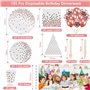 VIPNAJI 186 PCS Vaisselle Anniversaire Assiette Vaisselles Anniversaires Fille Assiettes Dîner Dessert Tasse Serviette Papier Pa