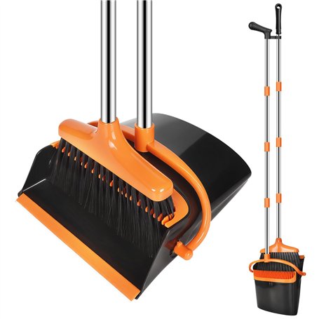 KIMIGO ​​Ensemble Balai et Pelle à Poussière avec Manche Extensible (123 cm) - Pelle balayette