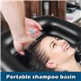 talifoca Lavabo à Cheveux Gonflable Lavabo Gonflable Portable pour chevet, Bac lavage cheveux domicile, bac shampoing domicile, 
