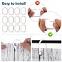 180x200CM Rideau de Douche Polyester Anti Moisissure Lavable Imperméable Tissu Rideaux de Douche avec 12 Crochets en C pour Sall