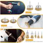 Lot de 9 Brosses Métalliques, Brosse Visseuse Meuleuse Circulaire avec Kit de Brosse pour Perceuse 1/4 pouce Meuleuse pour Visse